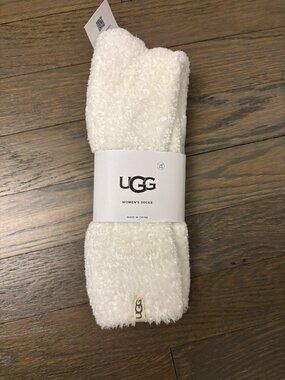 Ugg - Black & White Plush Socks (2 pairs)
